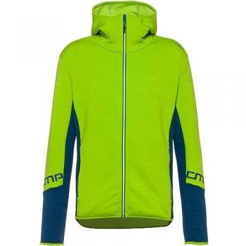 CMP Men's 3XL Lime Green Hooded Fleece Jacket