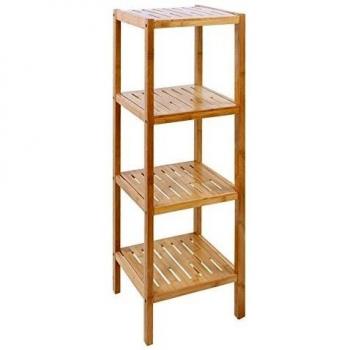 Songmics Estantería de bambú de 4 niveles para hogar y baño Estante de libros 98 x 33 x 33 cm BCB54Y