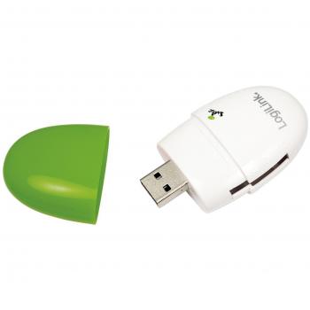 LogiLink Smile - Lector de tarjetas USB 2.0 all-in-one, verde