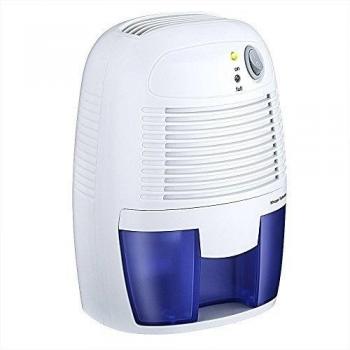 Deshumidificador Eléctrico Portátil, Holife Deshumidificador Mini Silencioso 500mL, Apagado Automático, Deshumidificador de Aire Portátil, Trabajo Silencioso para Dormitorio, Caravanas, Oficina y Garaje