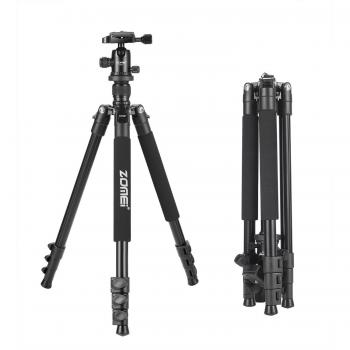 ZOMEi Q555 Trípode Ligero Profesional Compacto con Cabeza de Fluido para la Cámara Digital