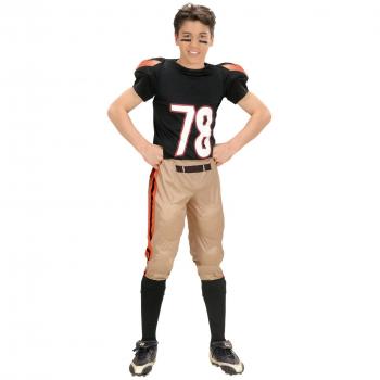 Disfraz de Jugador de Fútbol Americano para Niños Color Negro Talla 140