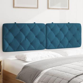 Cabecero de cama acolchado en terciopelo azul de 160 cm Vidaxl