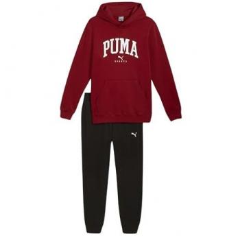 Puma Chándal Squad Hooded Rojo con capucha, diseño moderno, tejido transpirable, ajuste cómodo, ideal para entrenamiento y uso diario