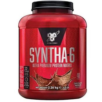 BSN Syntha 6 Ultra-Premium Proteínas en Polvo para Aumentar Masa Muscular y Recuperación, Chocolate, 48 Porciones, 2.26 kg