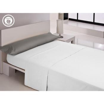 Funda de almohada 100% algodón lisos antracita, Happy Home LISOS COTTON Antracita, Cama de 90, 144 hilos, 90 cm