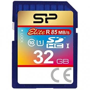 Silicon Power 32GB Elite SDHC Read up to 85MB/s Class 10 UHS-1 Memory Card