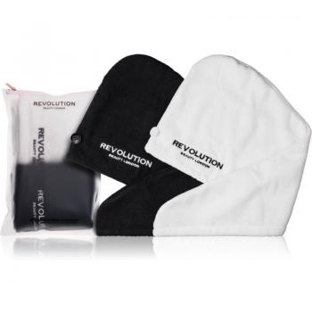 Pack de toallas de microfibra para el cabello - Blanco y negro - Revolution Haircare