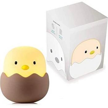 ASENTER Luz Nocturna Bebé Niños Luz Táctil LED Silicona Chick Recargable - Regalo para Bebé