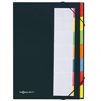 Organizador de Escritorio A4 con 7 Compartimentos, Negro