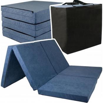 Colchón plegable Viking Choice para 2 personas - Funda lavable - 195cm x 120cm x 7cm - Azul marino
