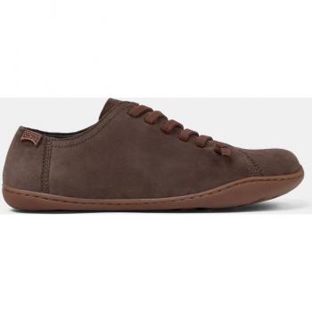 Camper - Zapatillas de piel de mujer Peu Cami lisas con cordones, color marrón cacao, talla 42