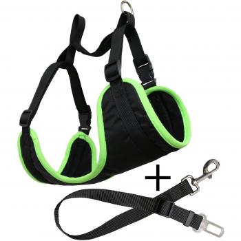 Arnés de Seguridad Ajustable para Perros con Cinturón de Coche Yatek, Compatible con la Mayoría de Vehículos, Material Resistente, Talla L