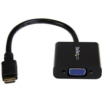 StarTech.com Mini HDMI® to VGA Adapter Converter for Digital Still Camera / Video Camera - 1920x1080 - Mini HDMI Male to VGA HD15 Female