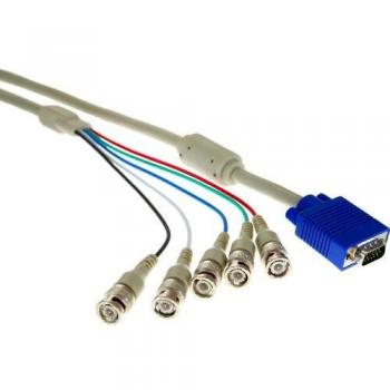 Cable de Video VGA a BNC InLine® 3 m, Beige, Macho/Macho