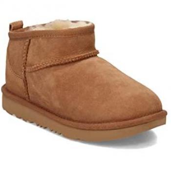 UGG Classic Ultra Mini Sheepskin Boots - Deep Brown, Kids Size 4K