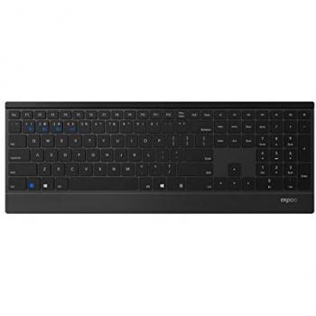 Teclado Inalámbrico Ultra Slim Rapoo E9500M Multimodo Bluetooth y 2.4GHz Negro
