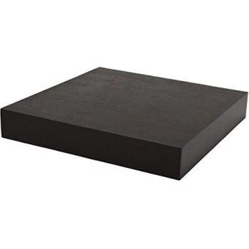 Duraline flotante estante de pared, negro, 38 x 23,5 x 23,5 cm