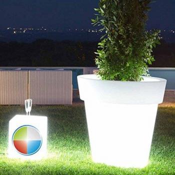 Vaso Luminoso Monacis Gemma Bright LED Multicolor con Batería - Ø 110 cm - h 95 cm