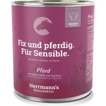 Herrmann's Menú BIO Sensitive 6 x 800 g - Caballo con boniato y calabacín ecológicos