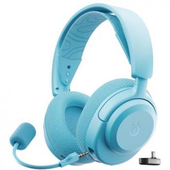 Auriculares Gaming Inalámbricos SteelSeries Arctis Nova 3P Aqua - Bluetooth, Microfono Extraíble, Cancelación de Ruido, Autonomía 40h, Compatible con PS5, PS4 y PC