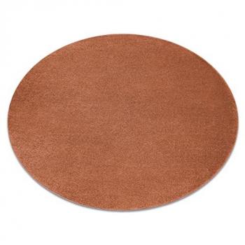 Alfombra Softy Circular Terracota 150 cm - Color Sólido, Diseño Llanura