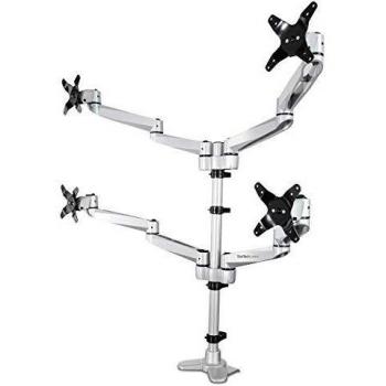 The product is likely a multi-monitor stand or mount that can support four monitors simultaneously, often used to create an expansive workstation or for gaming setups. It could be known under different names in various stores but would typically include t