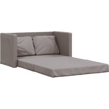 Sofá cama 2 en 1 Tortorora 112x174x55 cm Tela Gris Topo