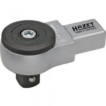 Cabeza de carraca reversible HAZET 6401N - Cuadrado insertable 9 x 12 mm, Cuadrado macizo 1/4 pulgadas (6,3 mm), longitud de 46 mm