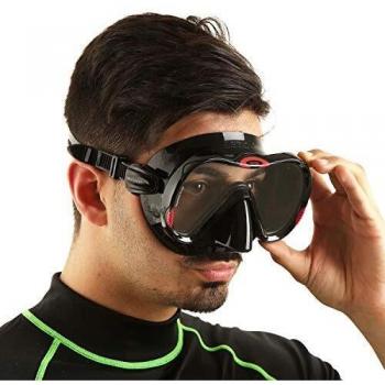 SEAC Máscara Boss S/BL - Gafas de Buceo Unisex, Color Negro