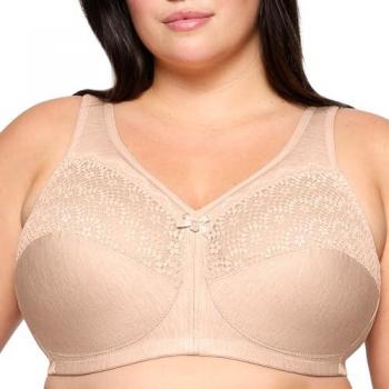 Glamorise MagicLift Moisture Control Wireless Bra in Brown for Women, Size 46-F