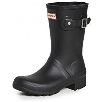 Hunter Original Tour Women's Short Black Rubber Rain Boots