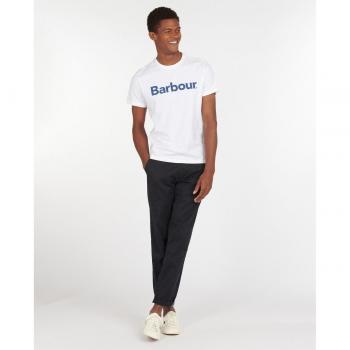 Camiseta Barbour Blanca para Hombre MTS0531 con Logo Regular