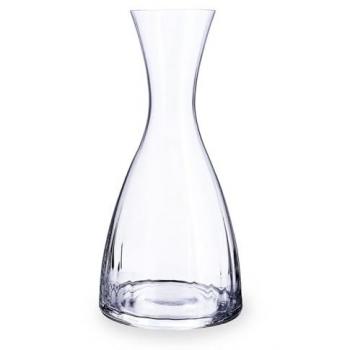 Decantador de Vino Bohemia Optic 1,2L de Vidrio Transparente con Relieve, Higiénico y Reciclable