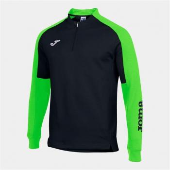 Sudadera hombre eco joma championship negro verde flúor con media cremallera