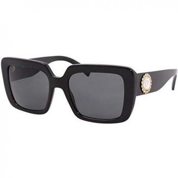 Versace 0VE4384B Sunglasses, BLACK/GREY, 54/19/140