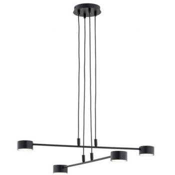Lámpara de Suspensión Modus, Acero Negro con Recubrimiento de Polvo, 70x100x70 cm