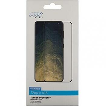 Myway Protector Pantalla OPPO A15 Vidrio Templado Plano Marco Negro
