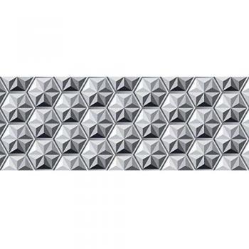 Laroom Alfombra Vinílica de Cocina Diseño Origami, Vinilo Antiliscante, Gris, 50x133 cm
