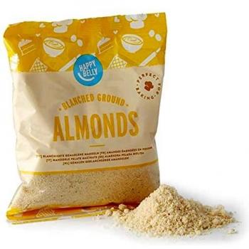 Marca Amazon - Happy Belly Almendras peladas molidas 200gr x 5