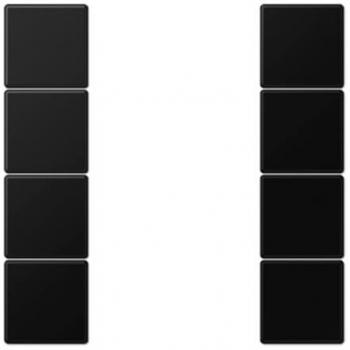 Jung Complete 4-Gang Switch Set (Thermoplastic, Break-Resistant) Graphite Black Matte Series LS