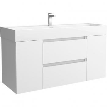 Mueble de baño Bequia con Lavabo Roma, 120 cm, 2 Coquetas, 1 puerta, color blanco