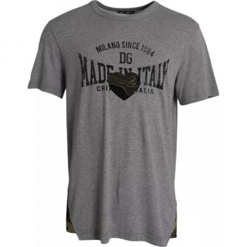 Gray Graphic Print Cotton T-Shirt - XL