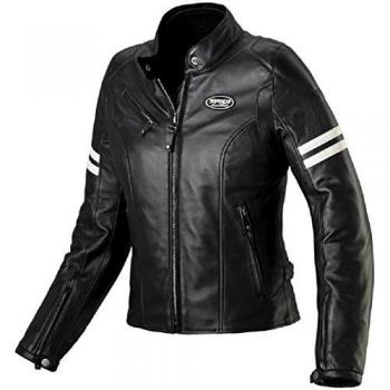 SPIDI Ace Chaqueta de Piel para Mujer, Negro/Hielo, 40