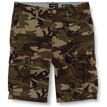 Quiksilver Jr Pantalones Cortos, Niños, Camo Print Crucial Battle, 43825