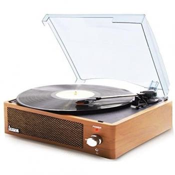 Tocadisco XN092 Lauson Función Grabación Encoding PC-Link | Tocadiscos de Vinilo Vintage con Bluetooth y Altavoces Incorporados | Reproductor de Vinilo 3 Velocidades 33, 45, 78 |