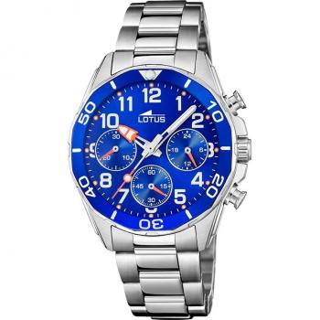Reloj Lotus Junior 18858/1 Cronógrafo Acero Esfera Azul