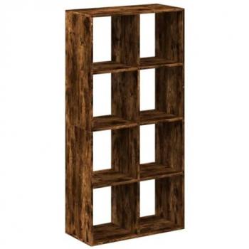 Librería divisora madera roble ahumado 69,5x29x137,5cm