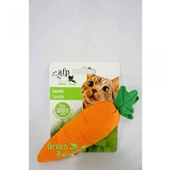 ALL FOR PAWS Juguetes para Gatos Green Rush Catnip, Zanahoria, 17 cm