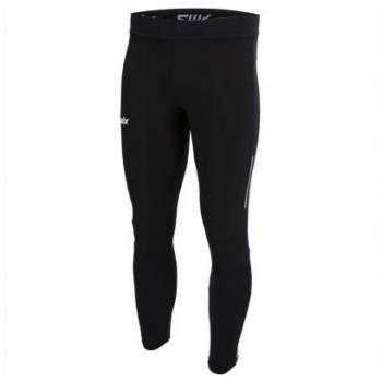 Collant thermique SWIX FOCUS WIND TIGHTS homme (noir) - Mallas térmicas para hombre, color negro, diseñadas para ofrecer protección contra el viento y mantener la temperatura corporal durante actividades al aire libre